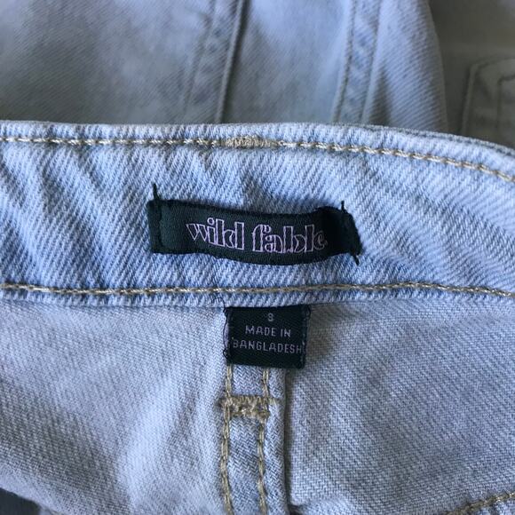 Wild Fable Jeans Women Size 8 Mom Distressed Holes Worn Faded Skater Bleached - Picture 10 of 12
